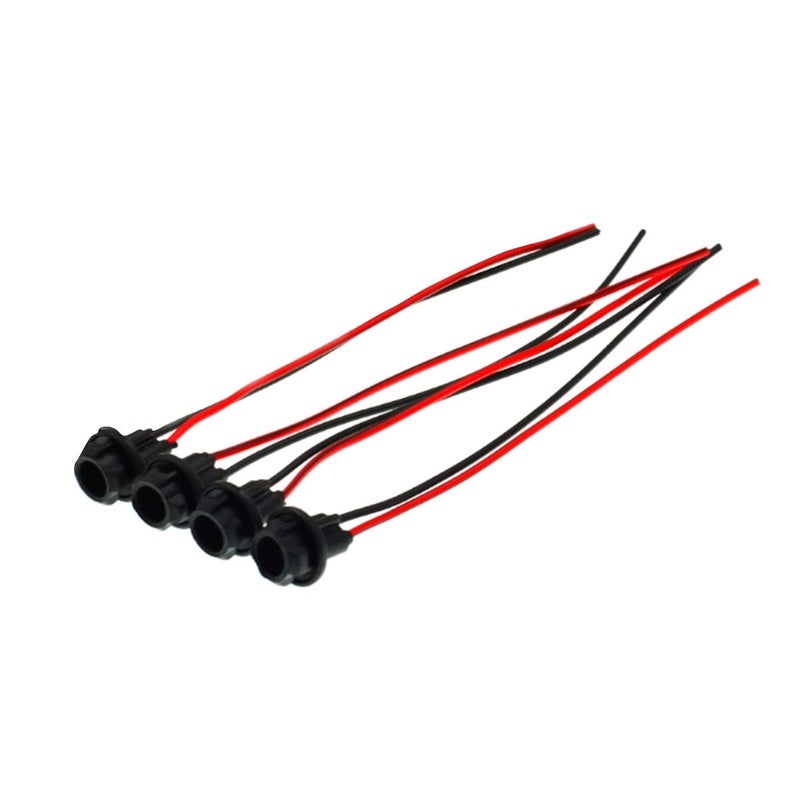 DEVMO 4pcs T10 Wire Wiring Harness W5W 168 194 2825 W3W 147 152 158 159 161 T10 Socket Holder Connector Cable T10 Wedge Base Universal for Cab Marker Roof Lights - Image 1